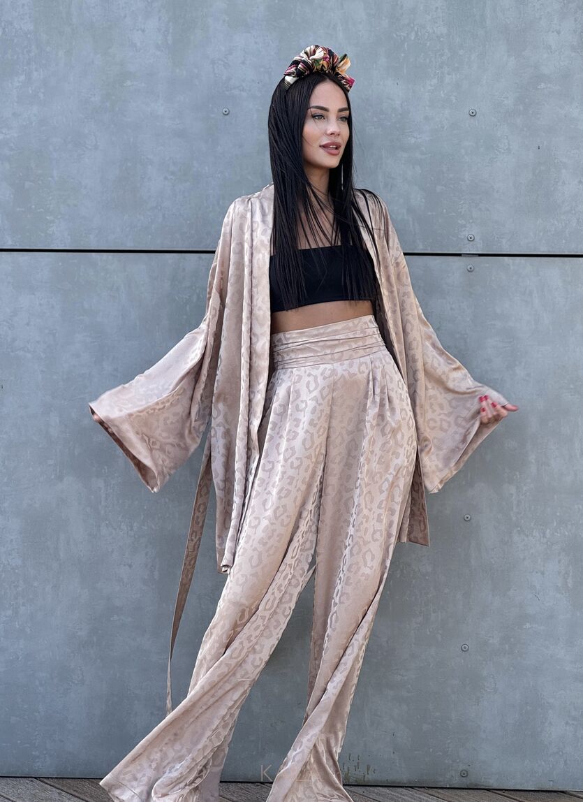 Panthère beige Kimono